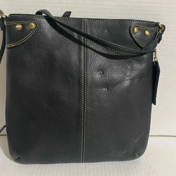 Anuschka hand painted multicolor leather crossbody handbag - Picture 2 of 9